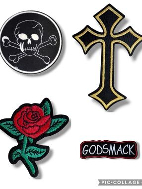 NWT Bundle Of 4 Iron On Patches Biker Jacket Vest